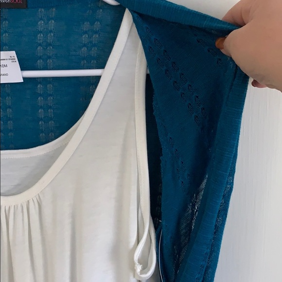 NWT HeartSoul Layered Top with Black Belt - Picture 5 of 9